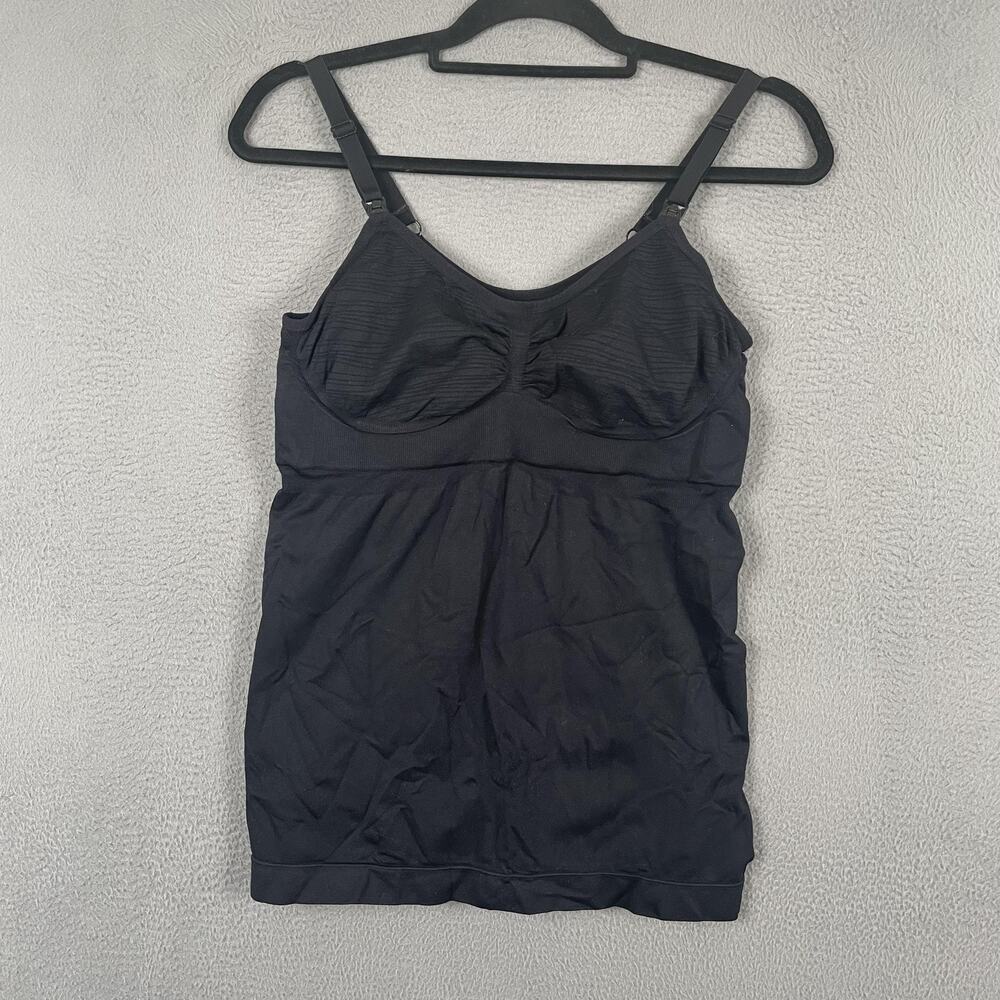 Kindred Bravely Tank Womens L Black Maternity Camisole Nursing Adjustable Strap